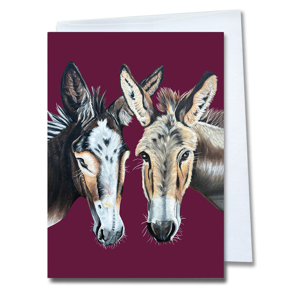 Donkey Greeting Card Set of 4 - Best Friends