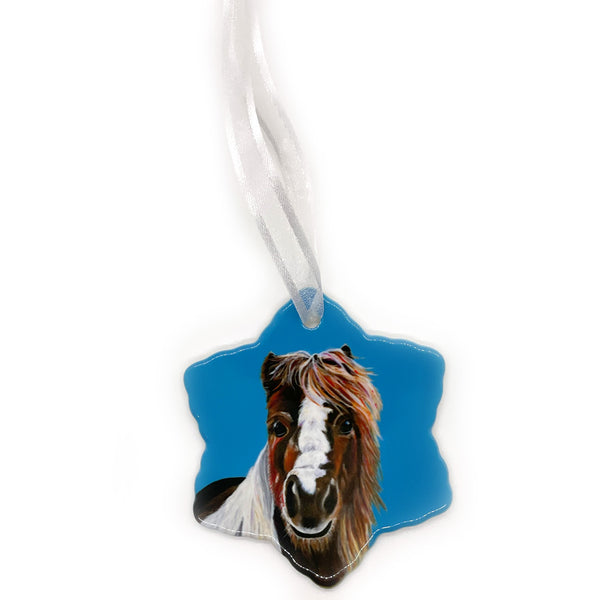 Mini Horse Porcelain Holiday Ornament - Little Bit