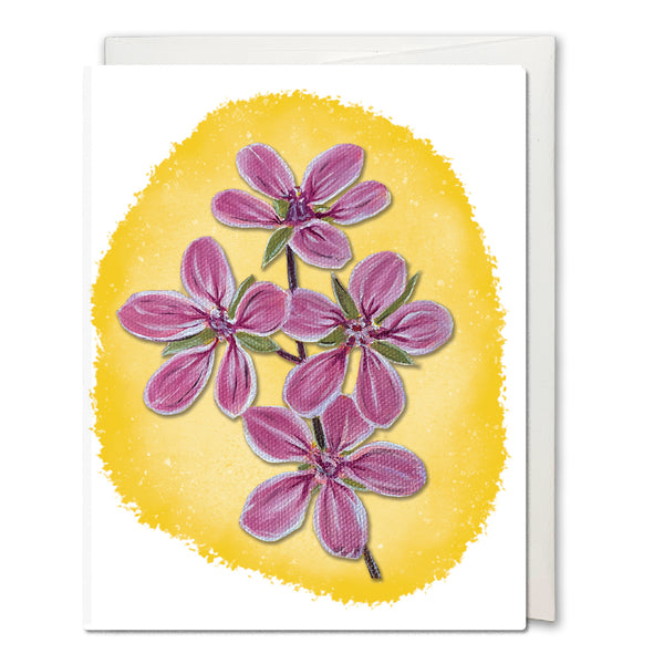 Pink Flowers Notcard