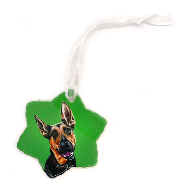 German Shepherd Porcelain Holiday Ornament – Ranger