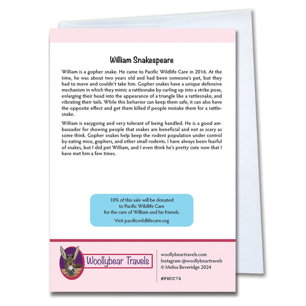 Snake Greeting Card – William Snakespeare