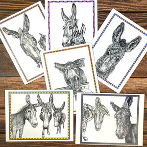 Donkey notecards- Pack of 6