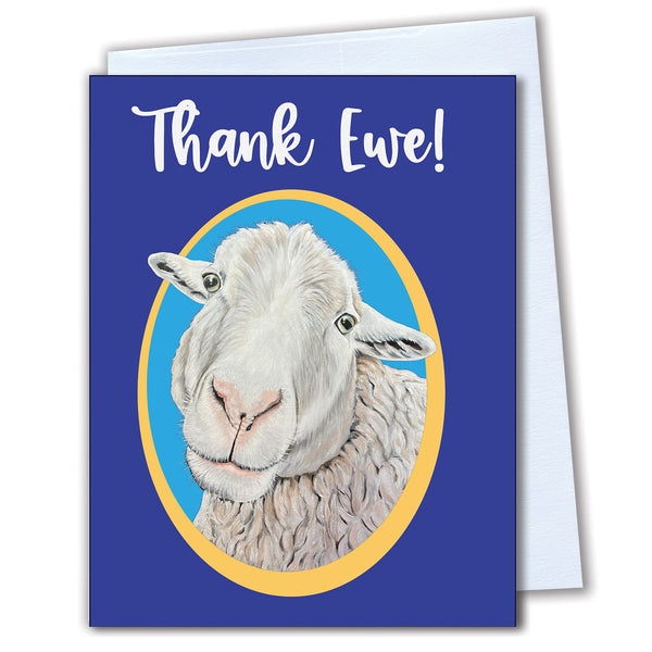 Thank Ewe Greeting Card Boxed set of 8 - Mandy