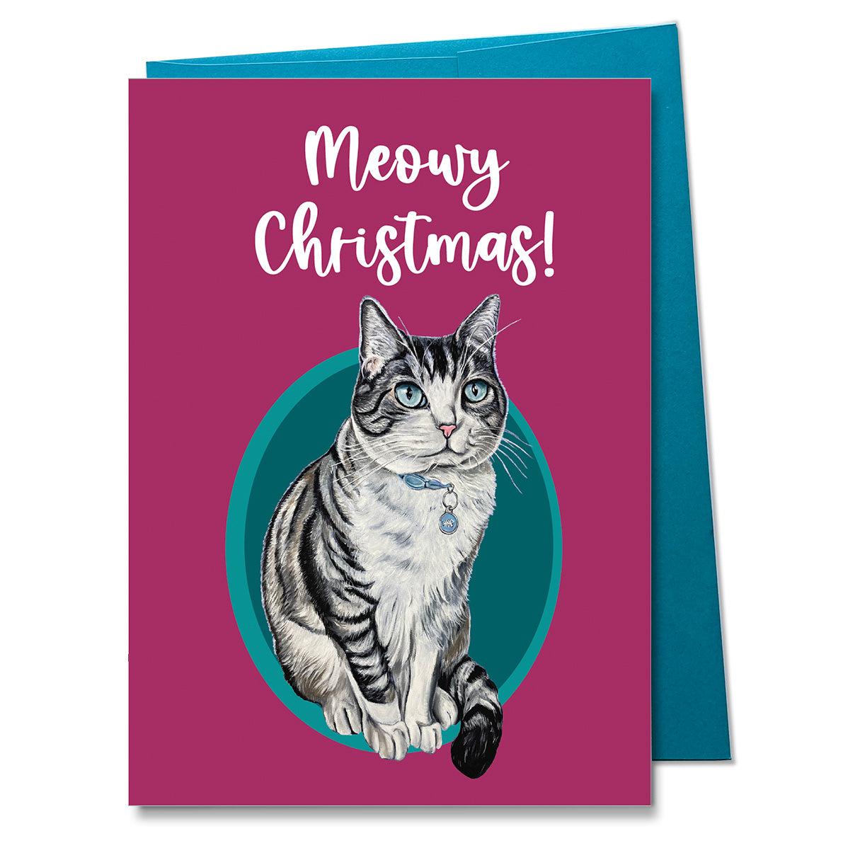 Set of 4 Cat Holiday Cards - Baloo