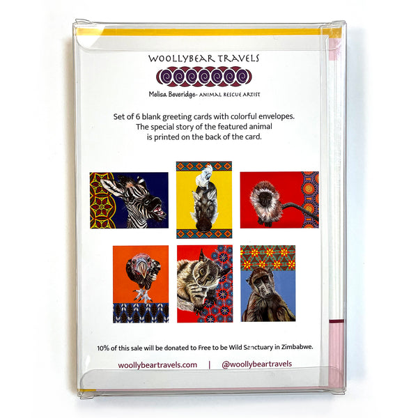 African Animal Greeting Cards - Pack of 6