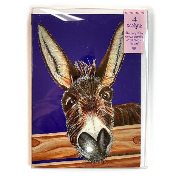 Donkey Greeting Cards - Pack of 4