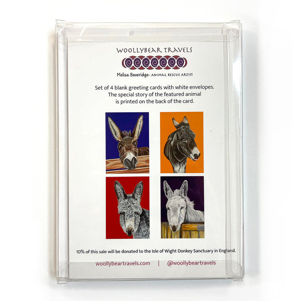 Donkey Greeting Cards - Pack of 4