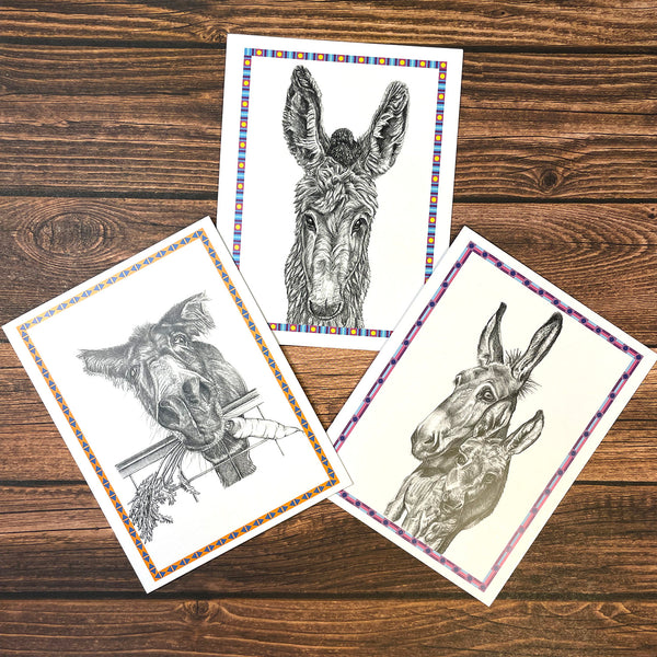 Donkey notecards- Pack of 6