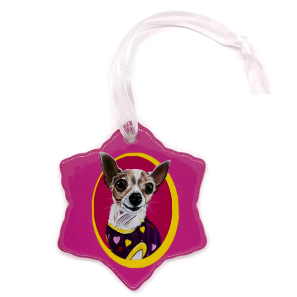 Chihuahua Porcelain Holiday Ornament – Marge