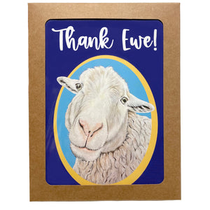 Thank Ewe Greeting Card Boxed set of 8 - Mandy